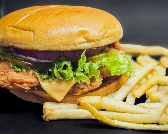 Mega boneless burger combo